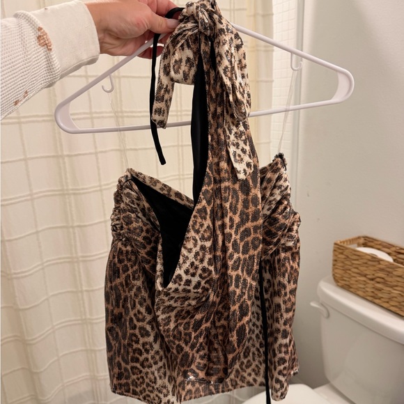 Peppermayo - Elysia Sequin Mini Dress - Leopard - Picture 3 of 7